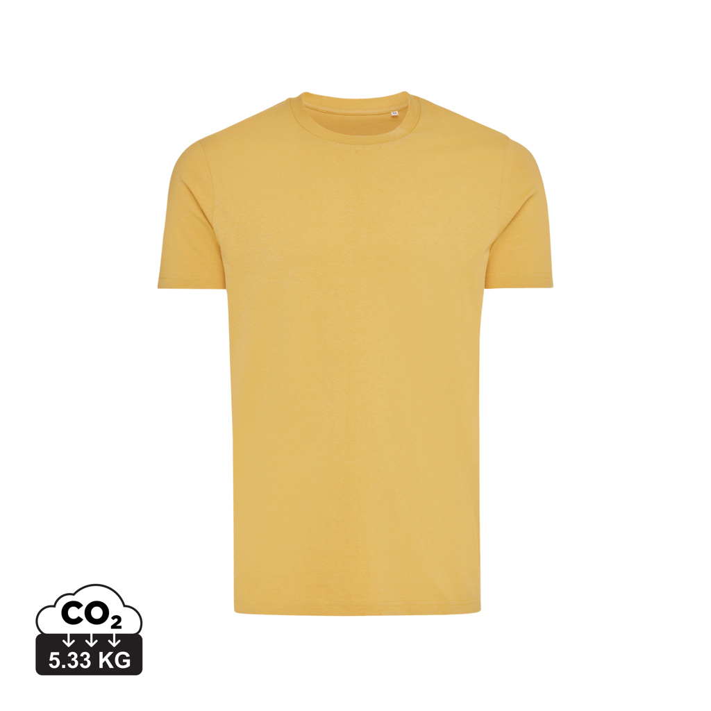 T-shirt unisexe publicitaire en coton recyclé 180g Iqoniq Bryce ochre yellow